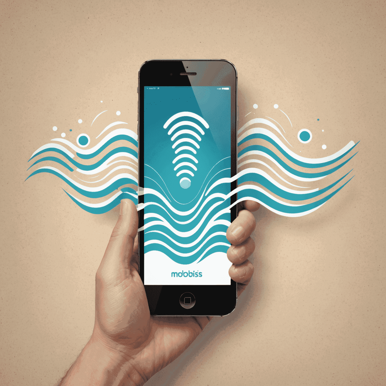 MobisAds logo featuring a stylized mobile phone with signal waves